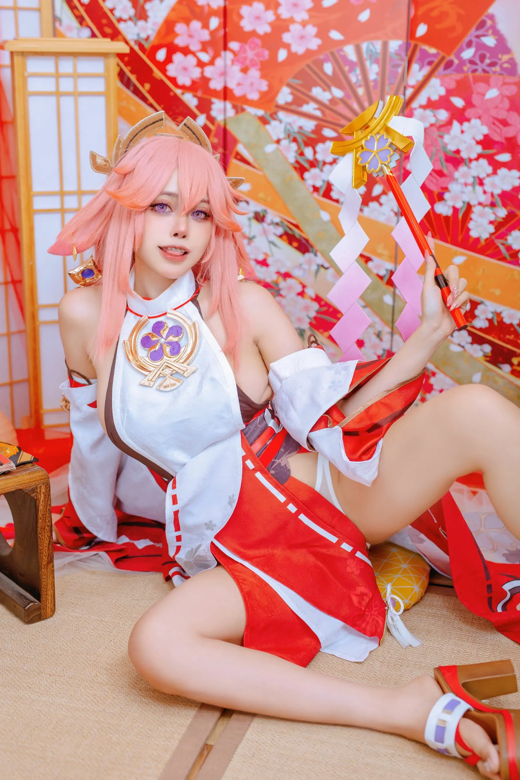 [福利COS] 日本性感萝莉Byoru&Yae Miko Raiden Shogun