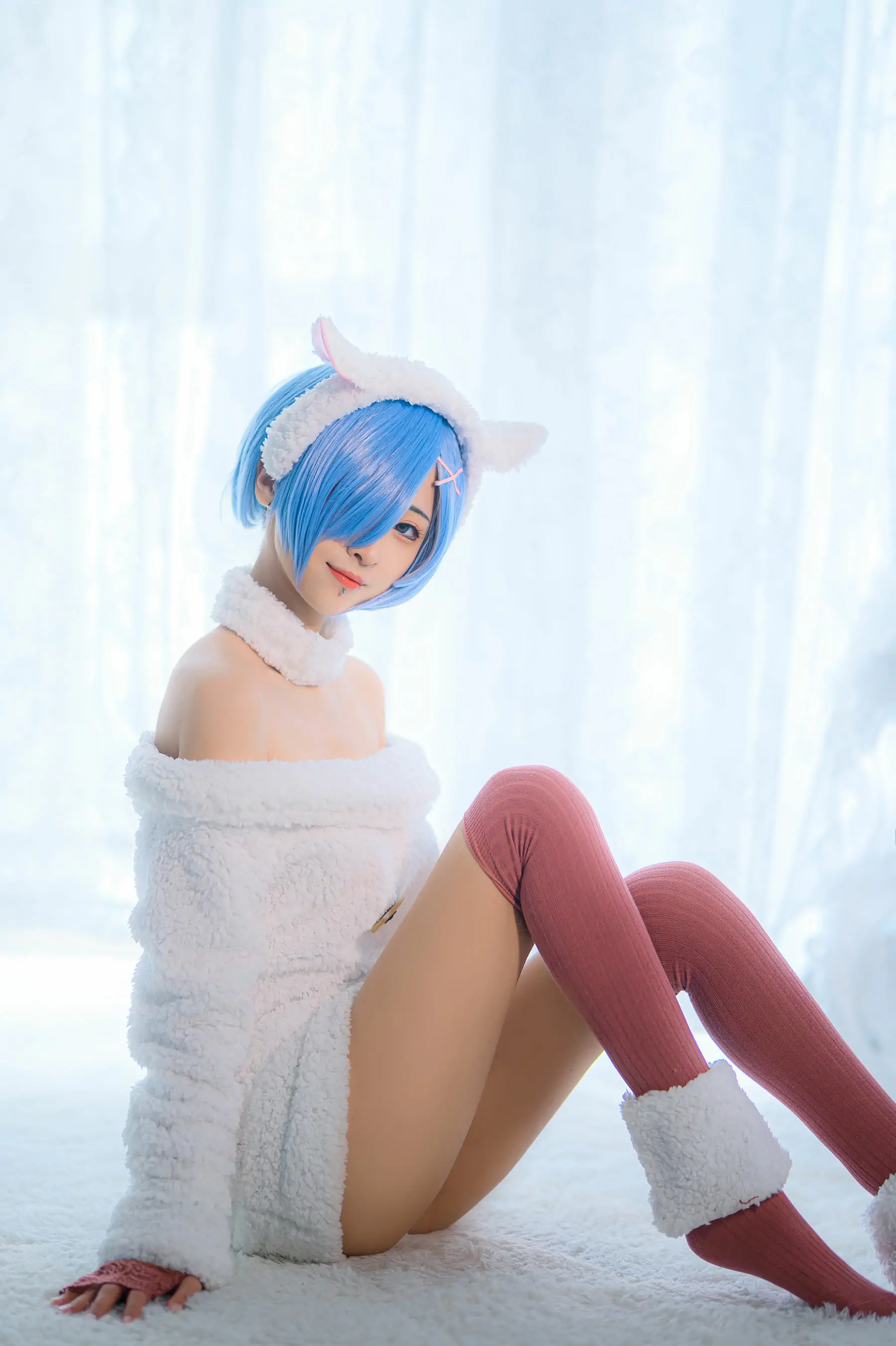 [福利COS] 妹抖青写真 - 蕾姆绵羊