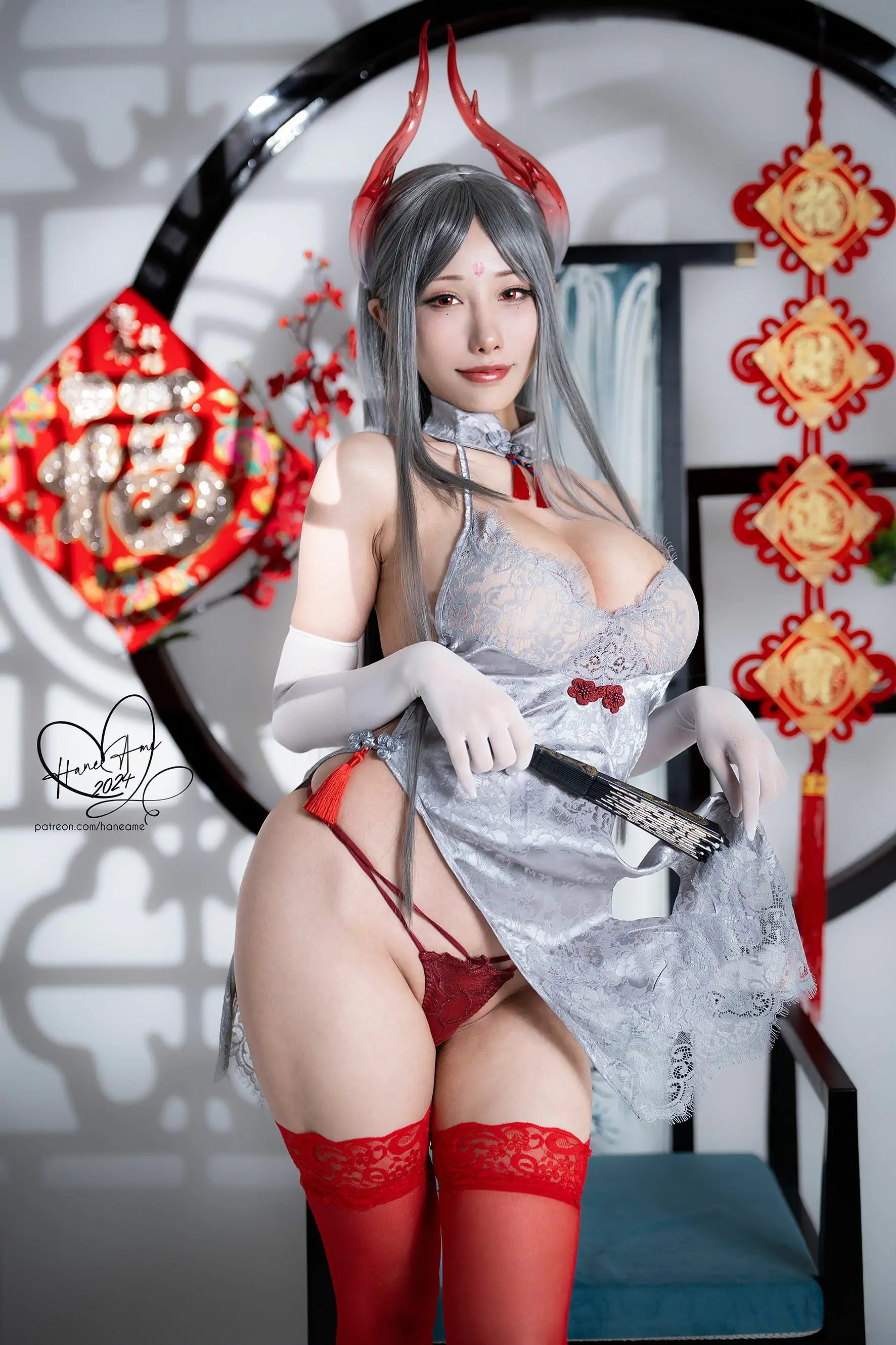 Hane Ame 雨波写真 - Original Dragon Qipao 銀寅龍姬