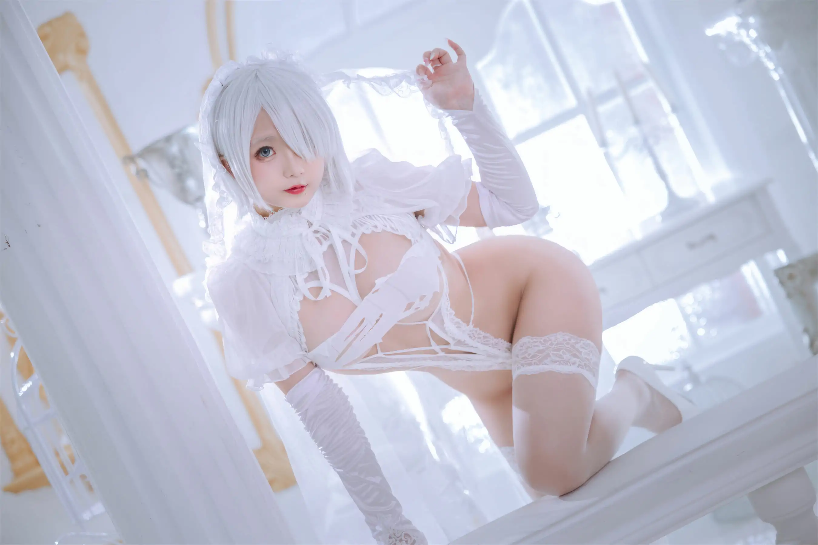 Cosplay 日奈娇 - 白色花嫁