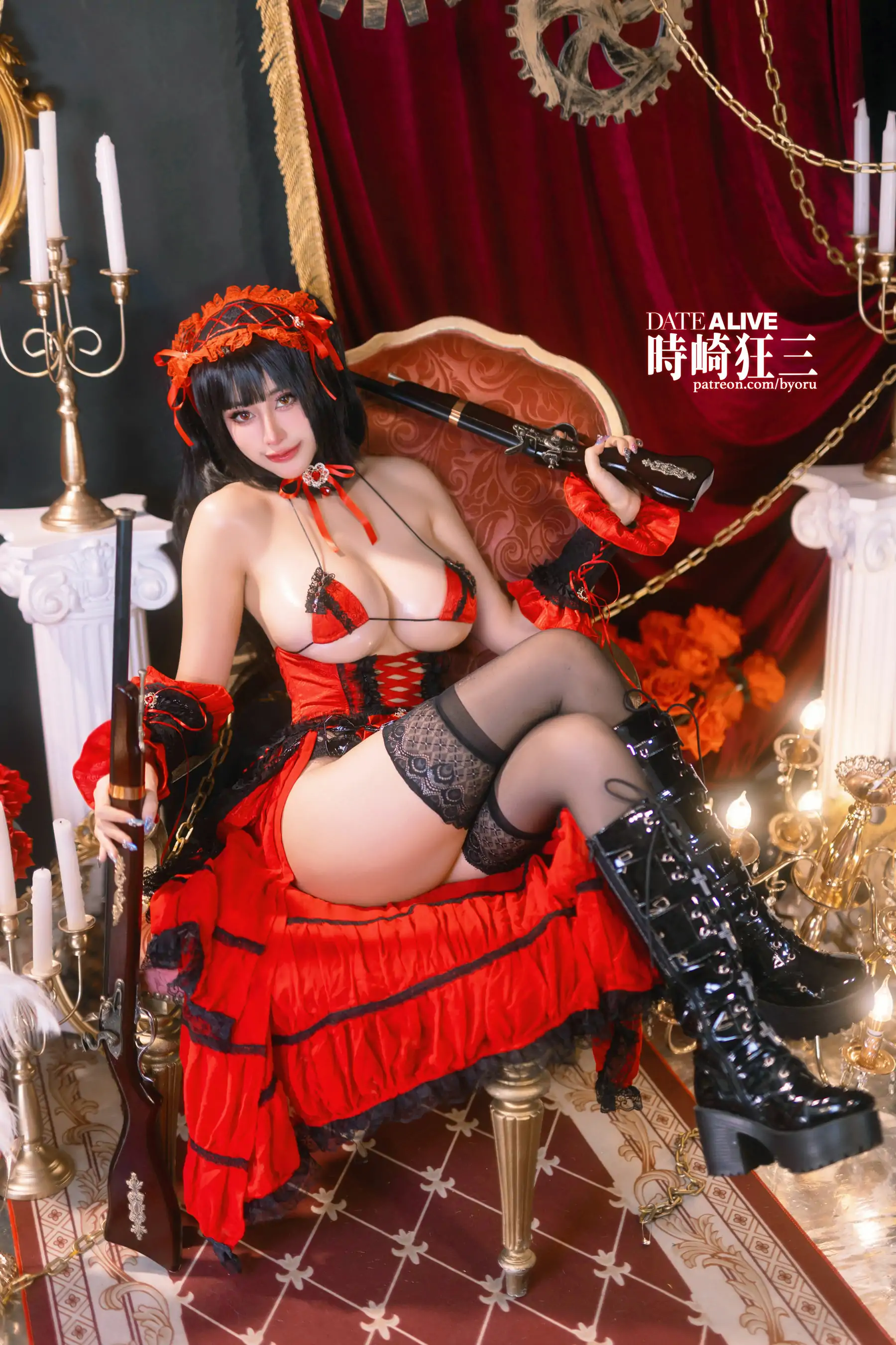 日本性感萝莉Byoru - Kurumi Tokisaki - Date A Live