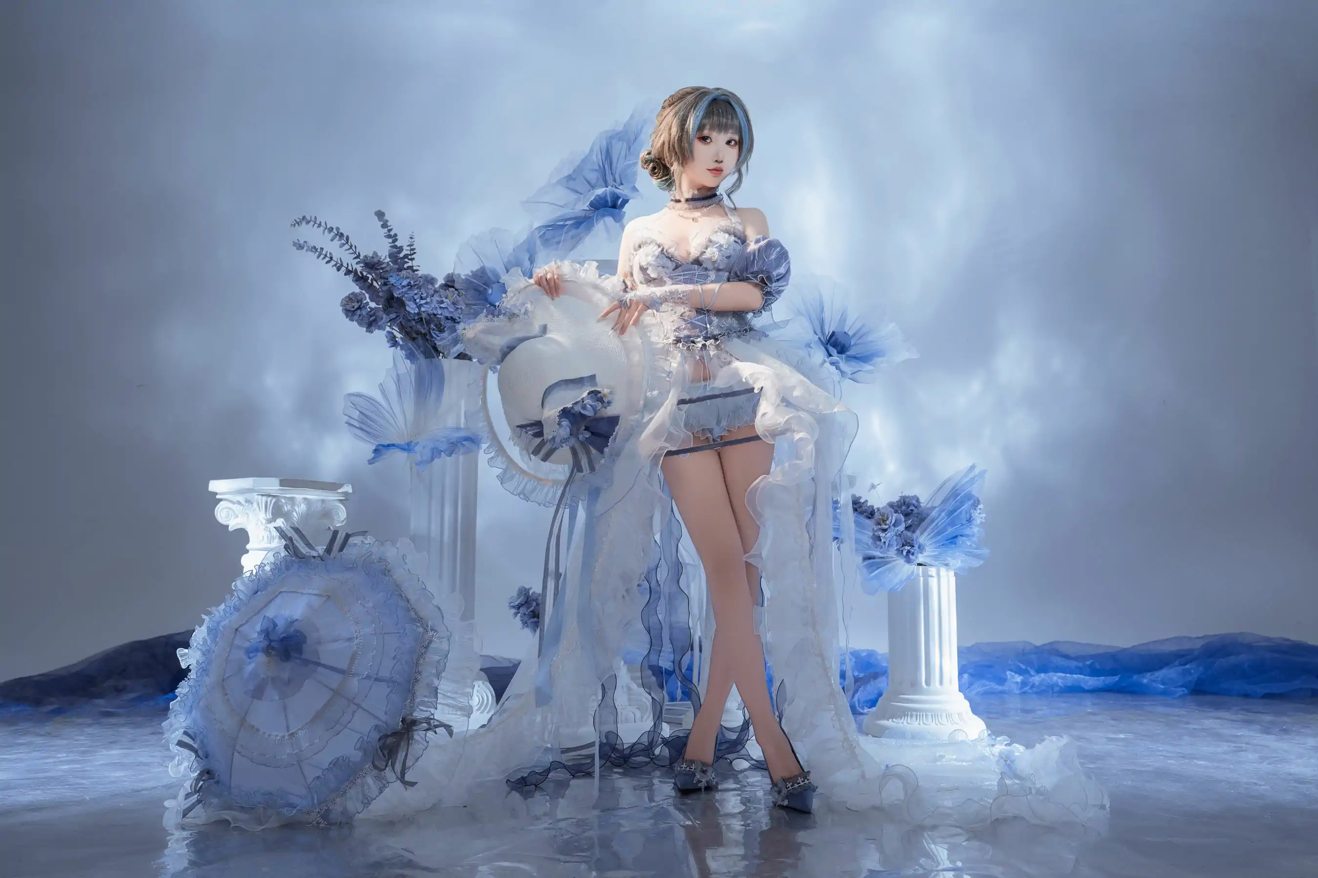 可爱人气Coser 面饼仙儿 - 碧蓝航线 柴郡礼服