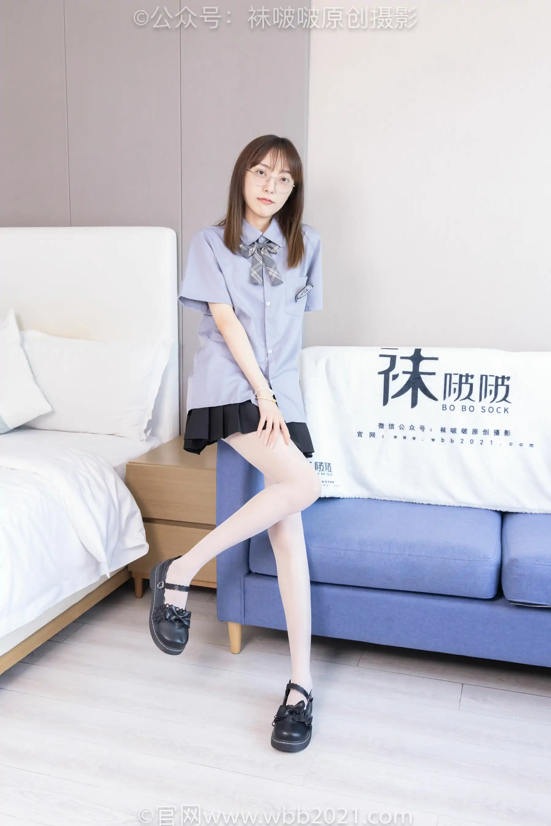BoBoSocks袜啵啵 No.460 稚予 -JK制服、皮鞋、帆布鞋、薄白丝
