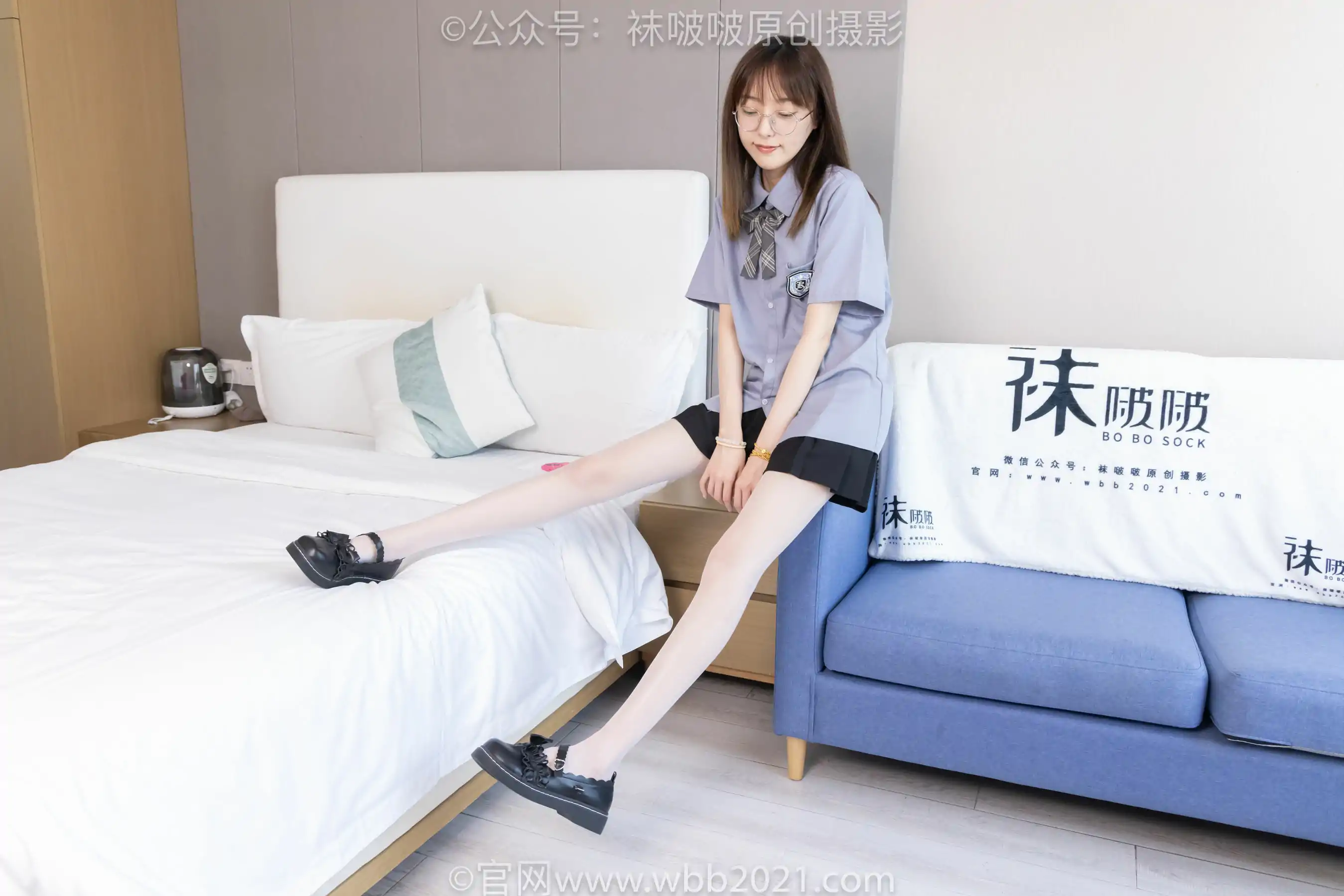 BoBoSocks袜啵啵 No.460 稚予 -JK制服、皮鞋、帆布鞋、薄白丝