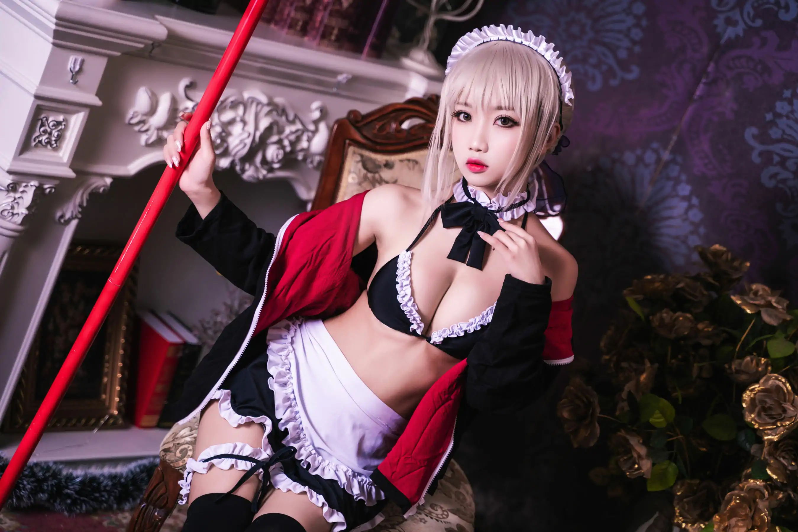 白嫩美少女 鬼畜瑶 - 黑呆女仆 (不知火舞)