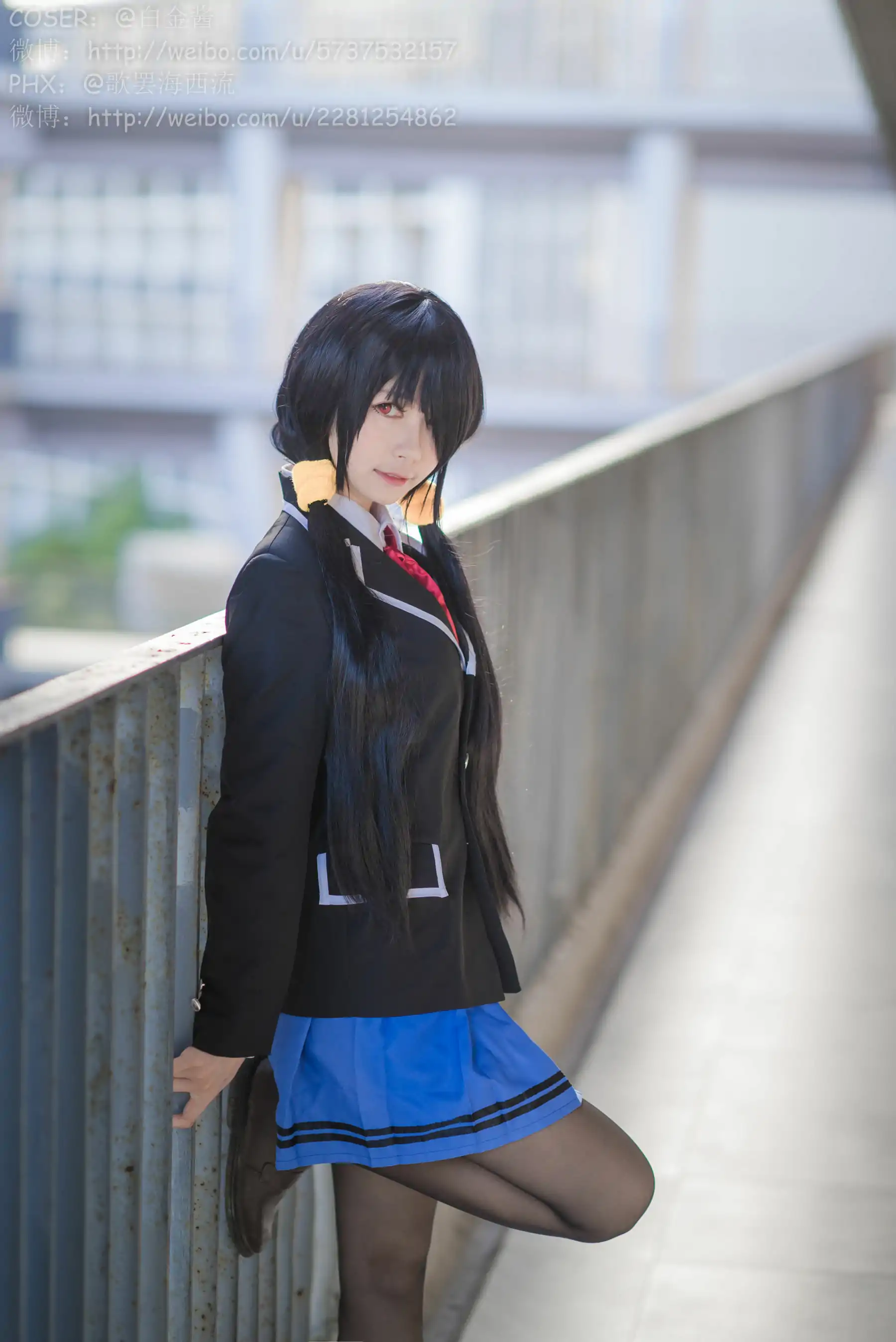 白金Saki写真 - 制服黑丝