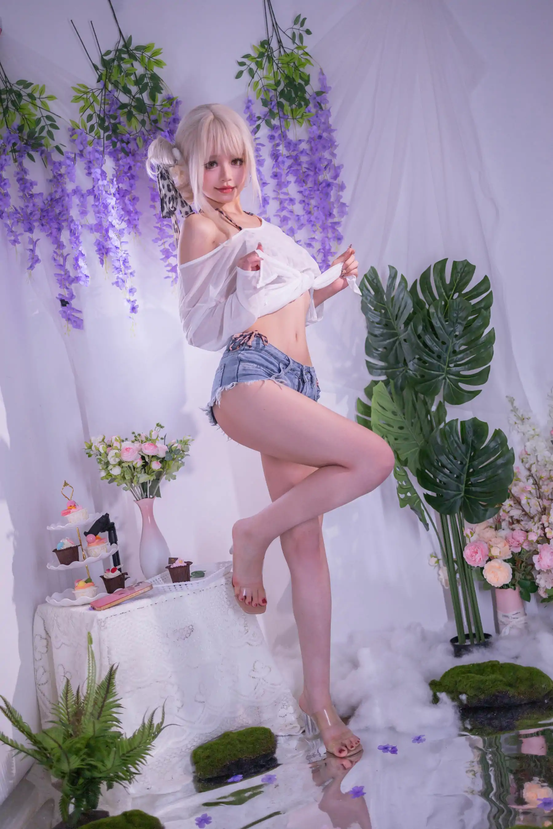 千反田鹿子 - 罩纱豹纹泳装