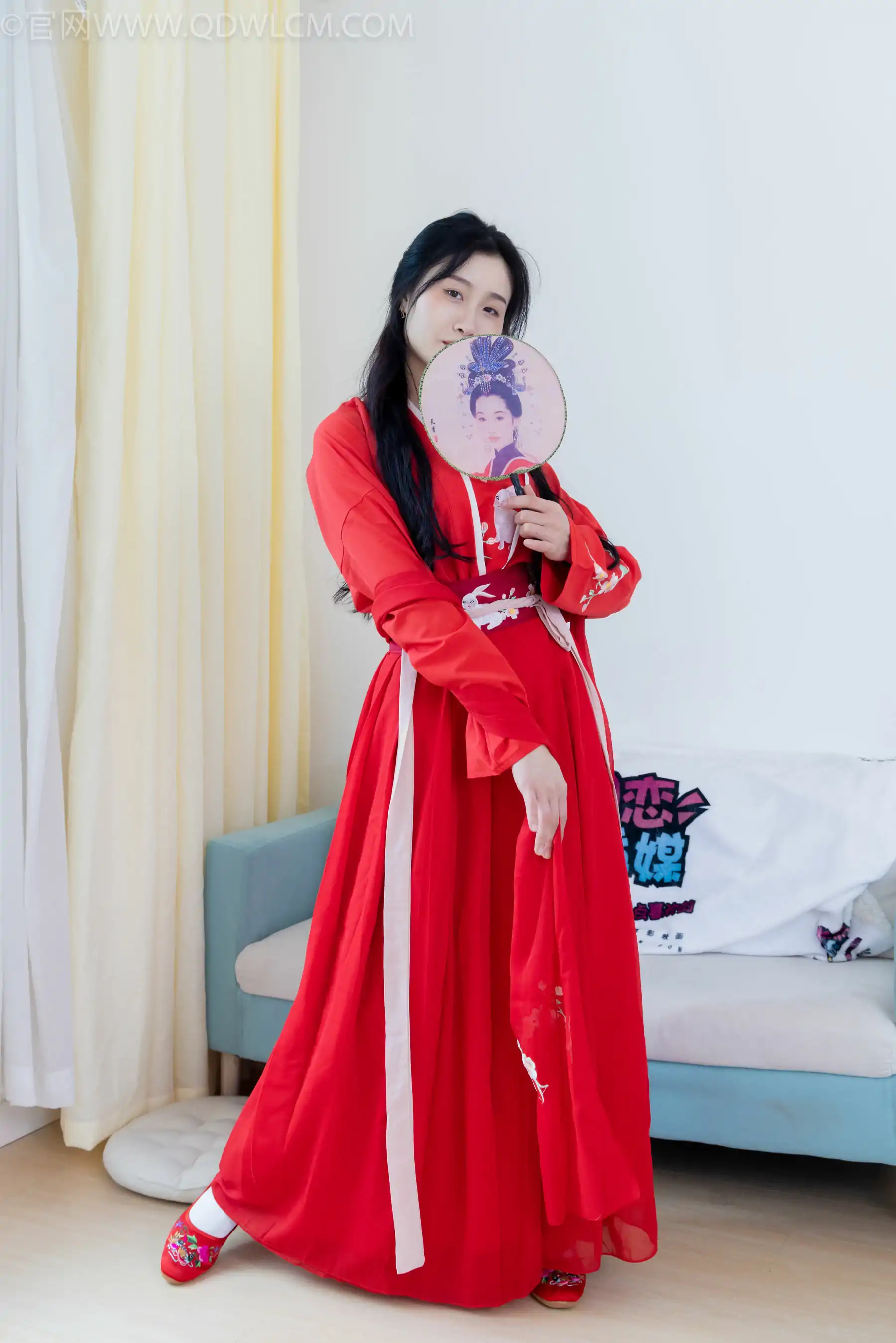 物恋传媒 No.2328 绒绒 - 汉服、布鞋、白棉袜、红色船袜