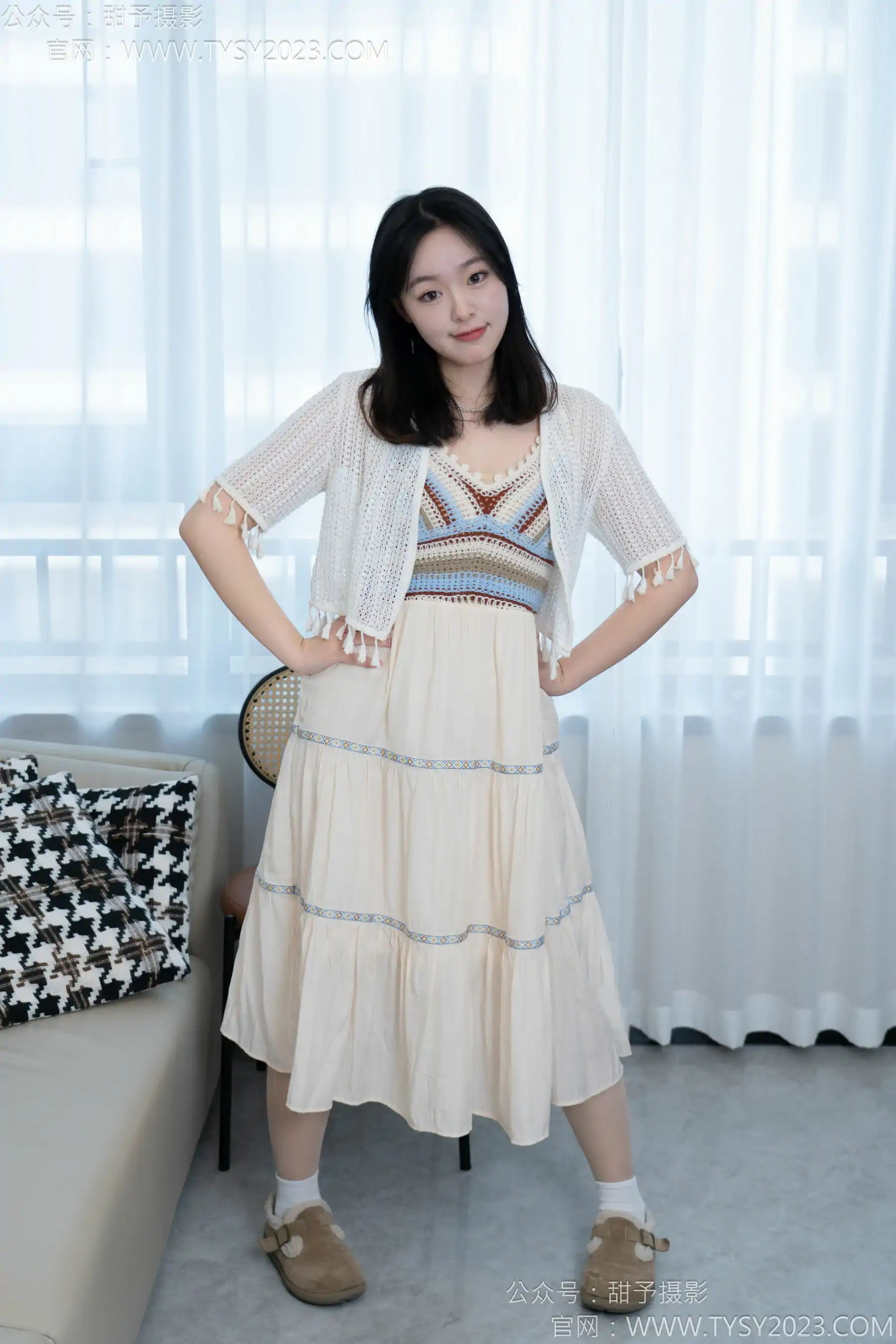 甜予摄影 No.173 小葵 - 棉鞋、白棉袜、薄肉丝