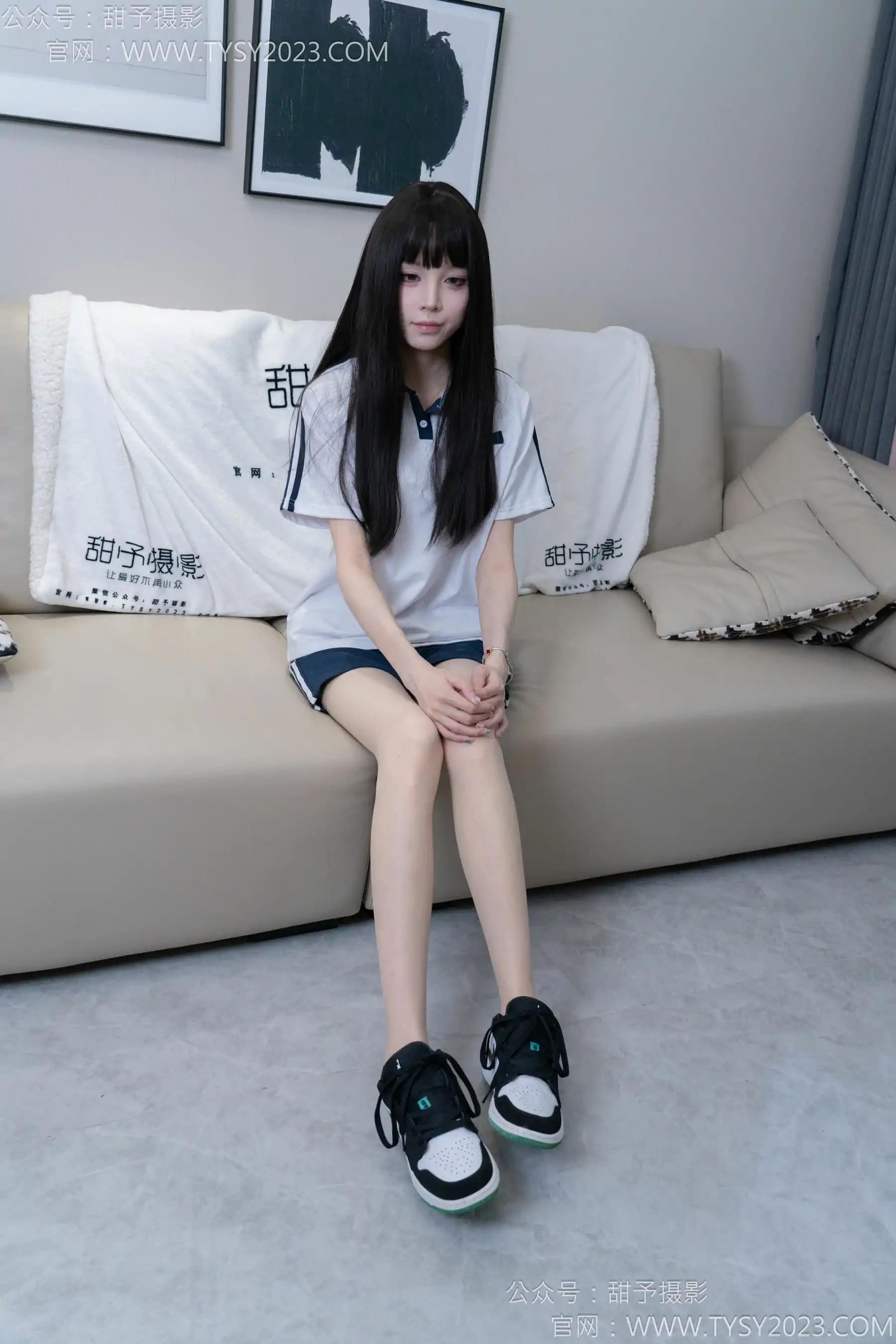 甜予摄影 No.176 珞珞 - 板鞋、薄肉丝