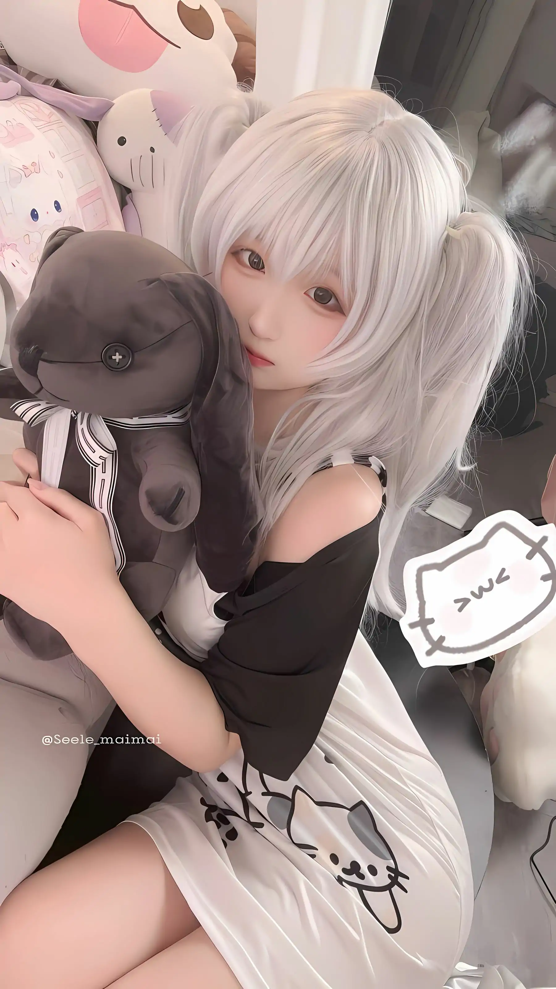 Seele麦麦 - 白色双马尾