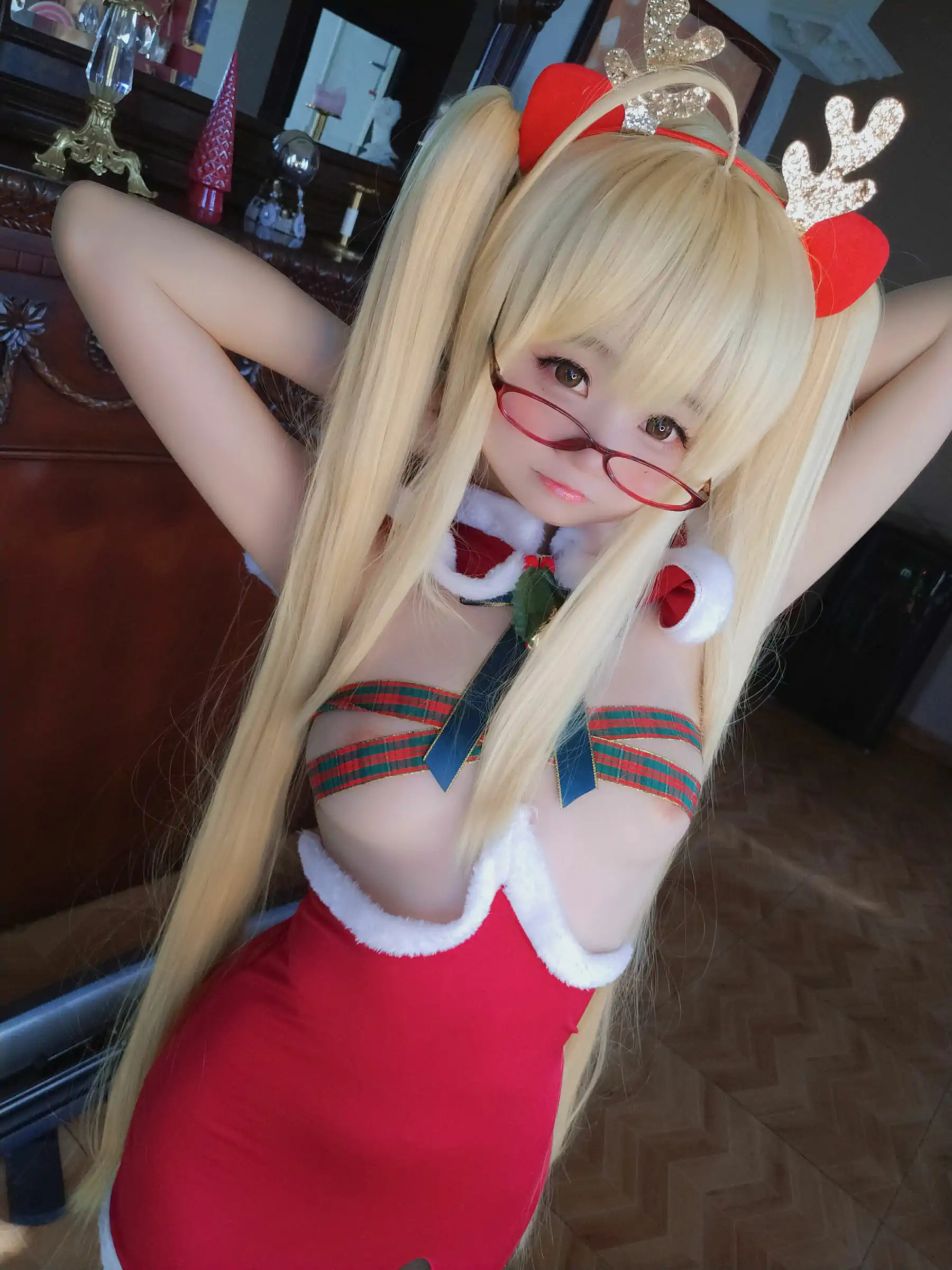 萌妹子Coser 摇摇乐yoyo - Reindeer Marie Rose