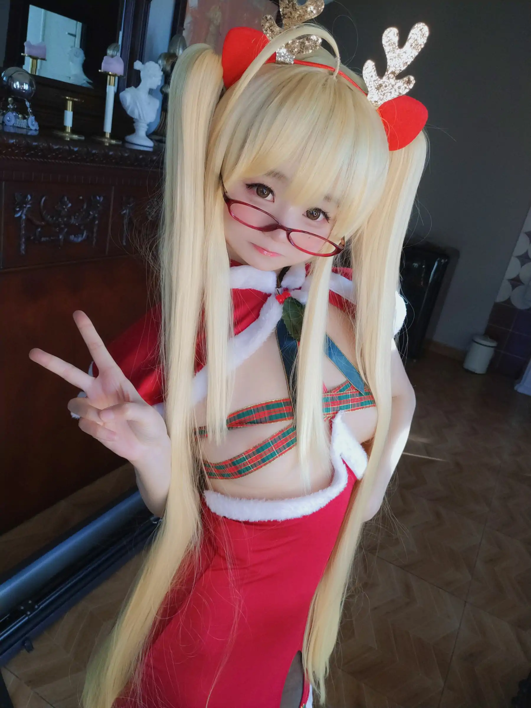 萌妹子Coser 摇摇乐yoyo - Reindeer Marie Rose