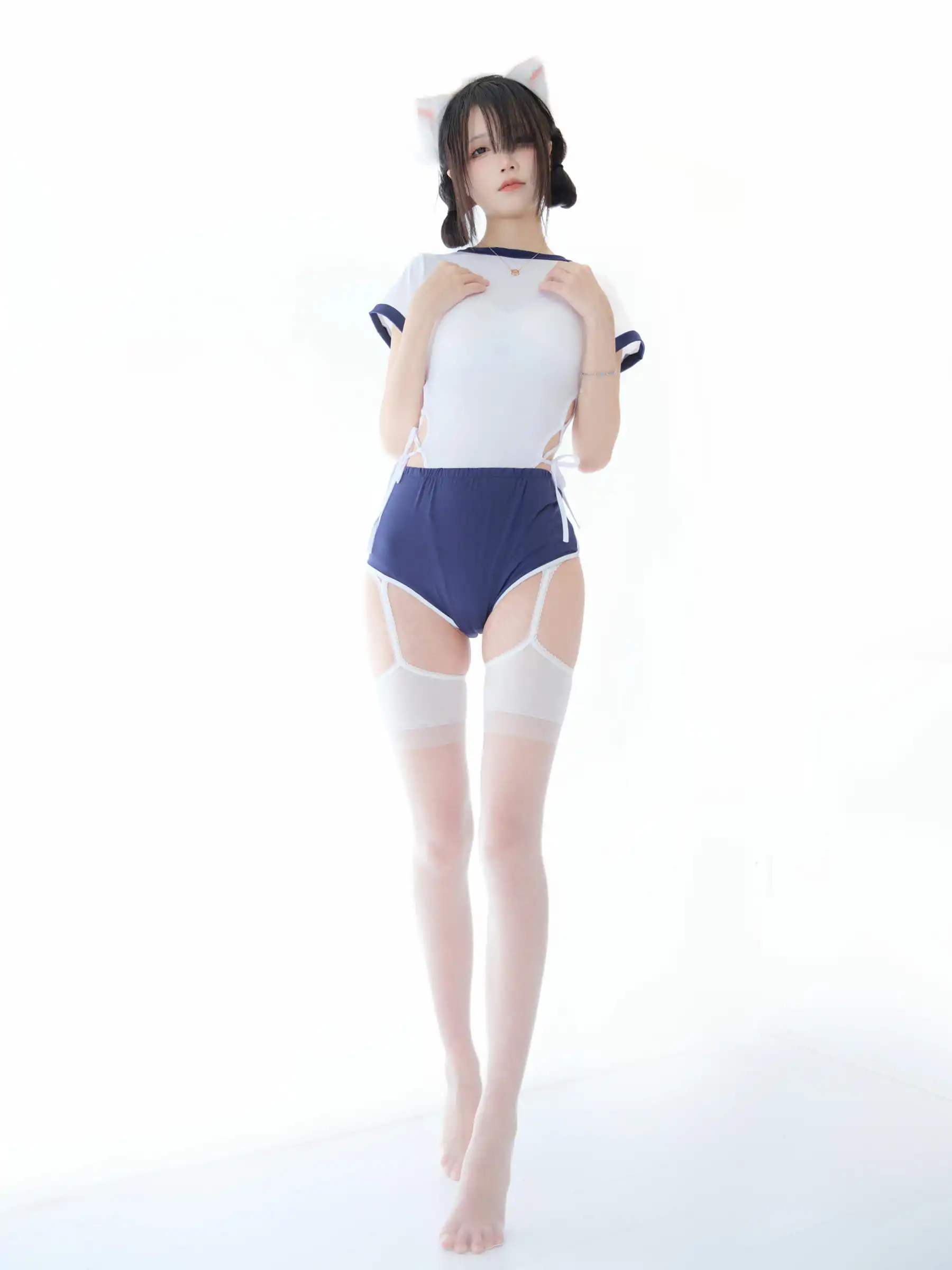 清纯少女五更百鬼 - 舰长 体操服 猫耳