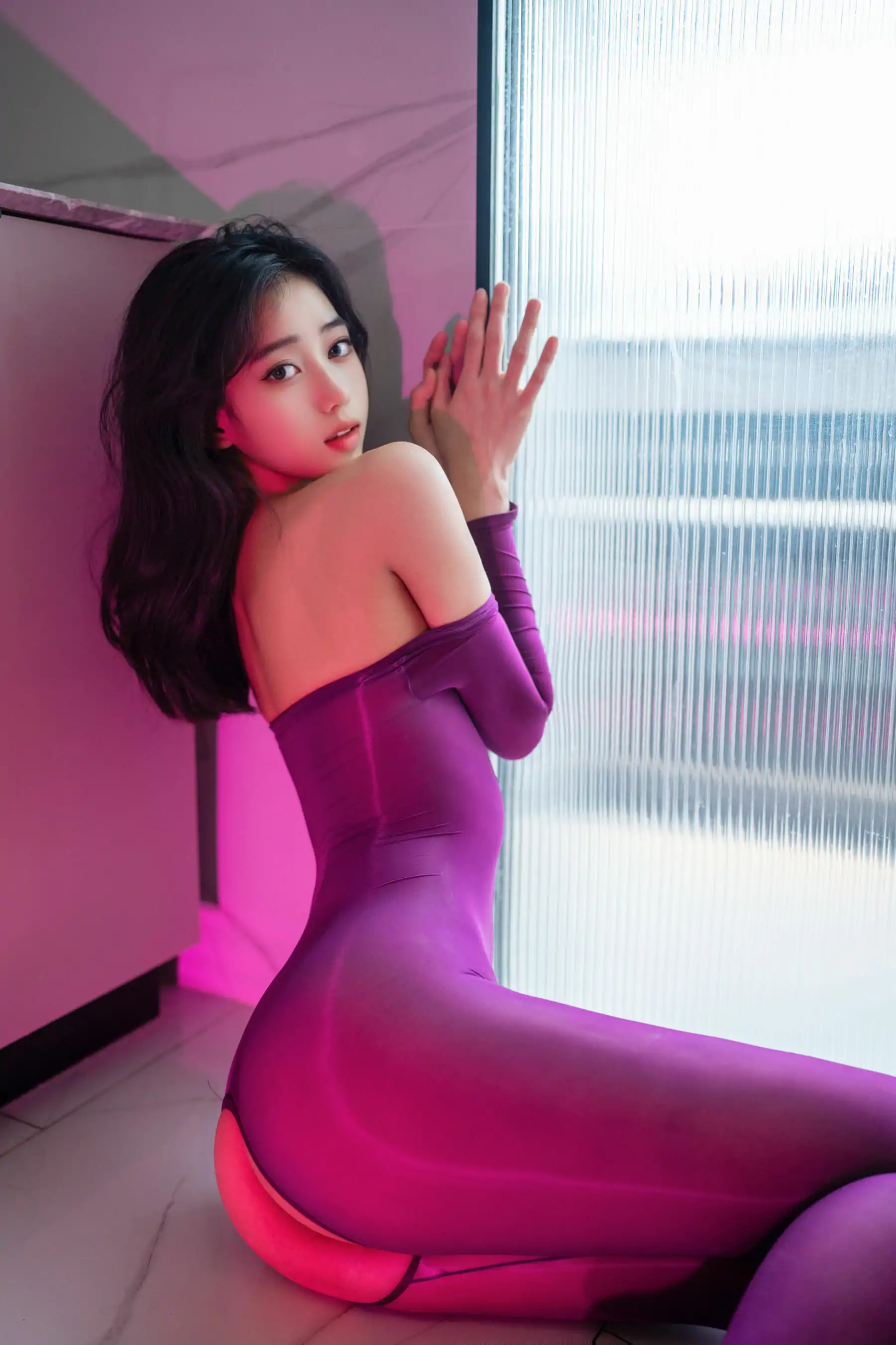 时安安 - 紫色丝袜