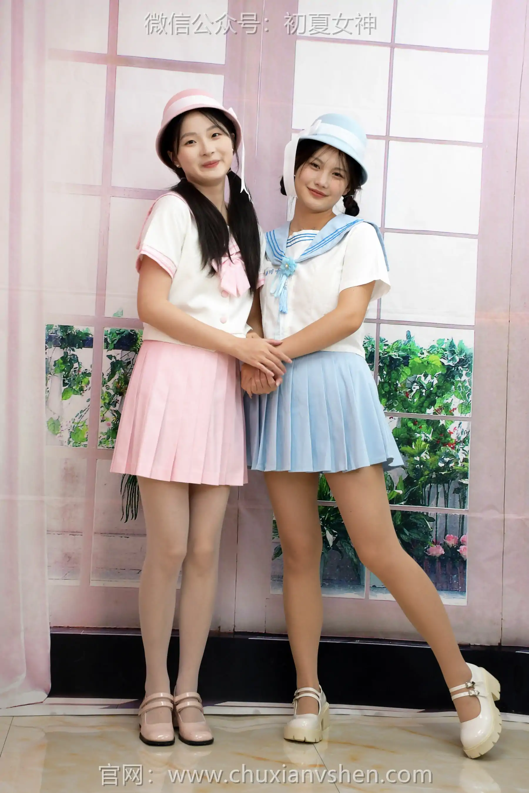 初夏女神 No.292 安妮&幺幺 粉蓝双花