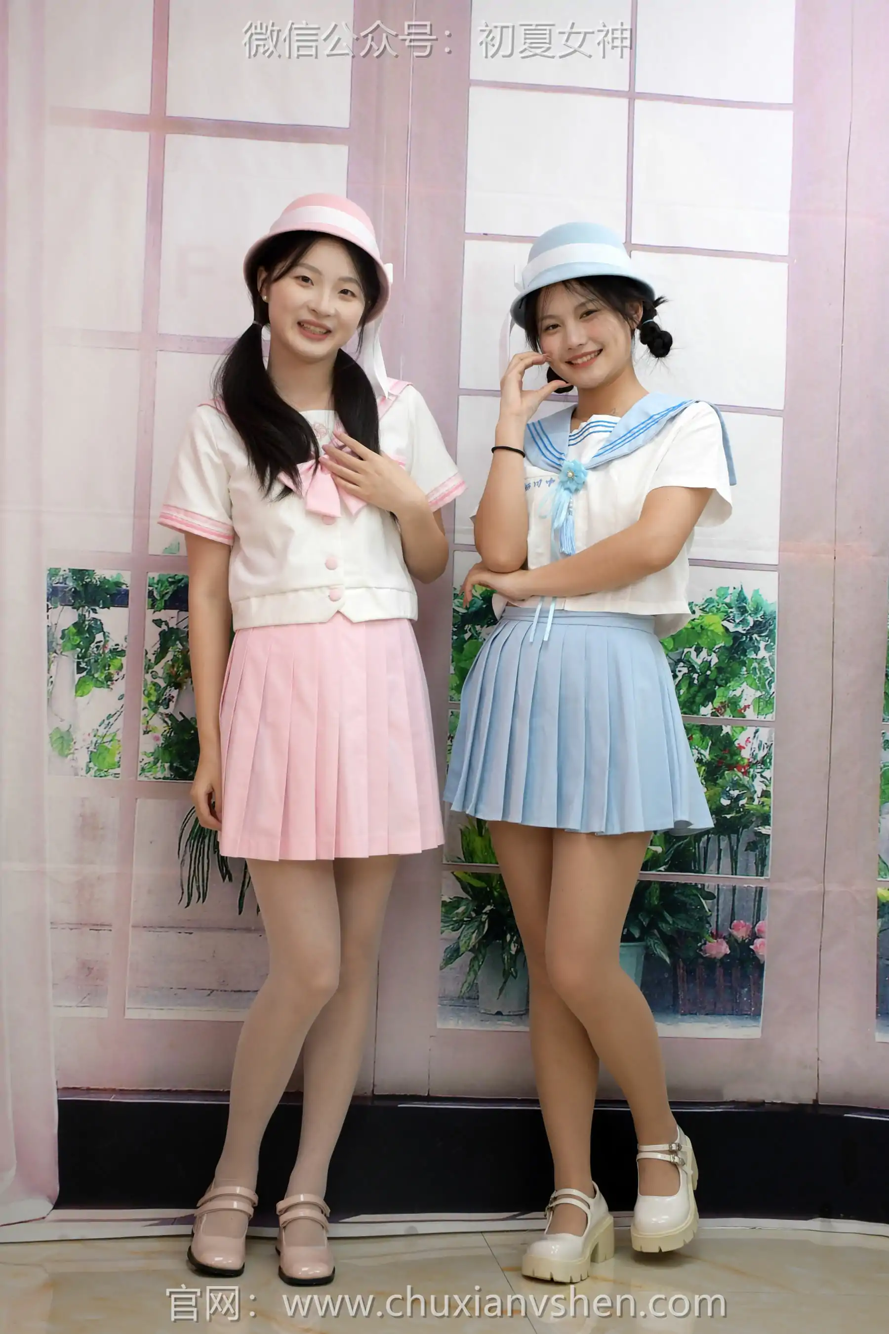 初夏女神 No.292 安妮&幺幺 粉蓝双花