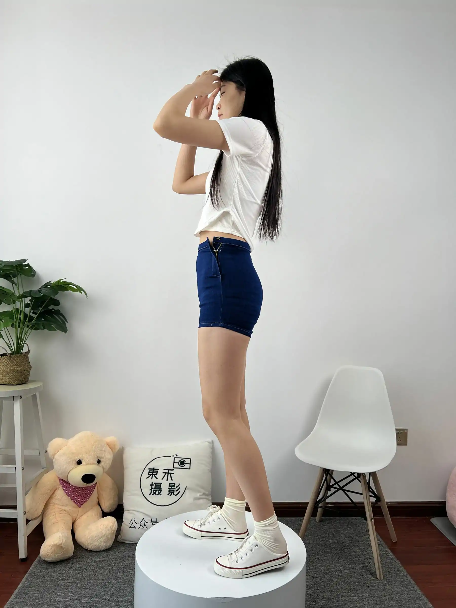 三禾摄影 No.027 牛仔短裤 棉袜 帆布鞋