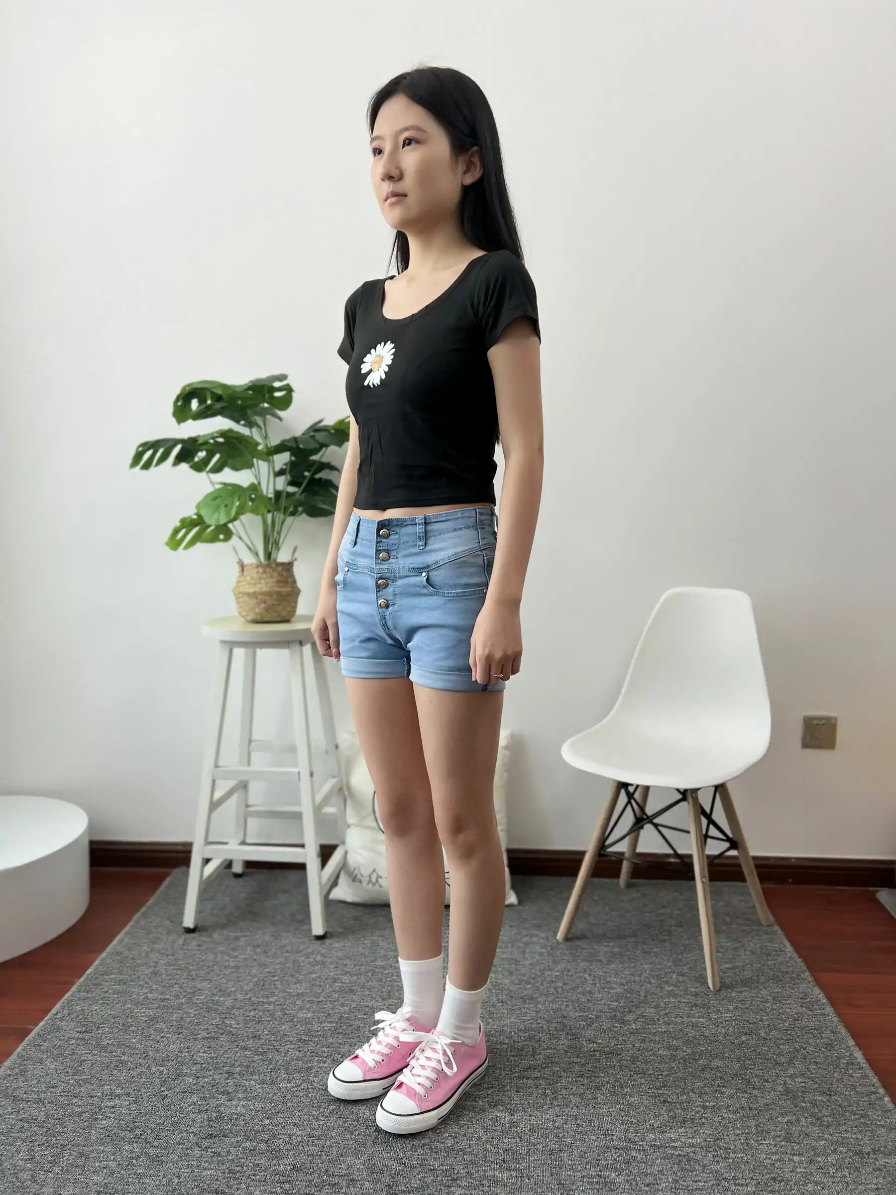 三禾摄影 No.026 牛仔短裤 棉袜 帆布鞋