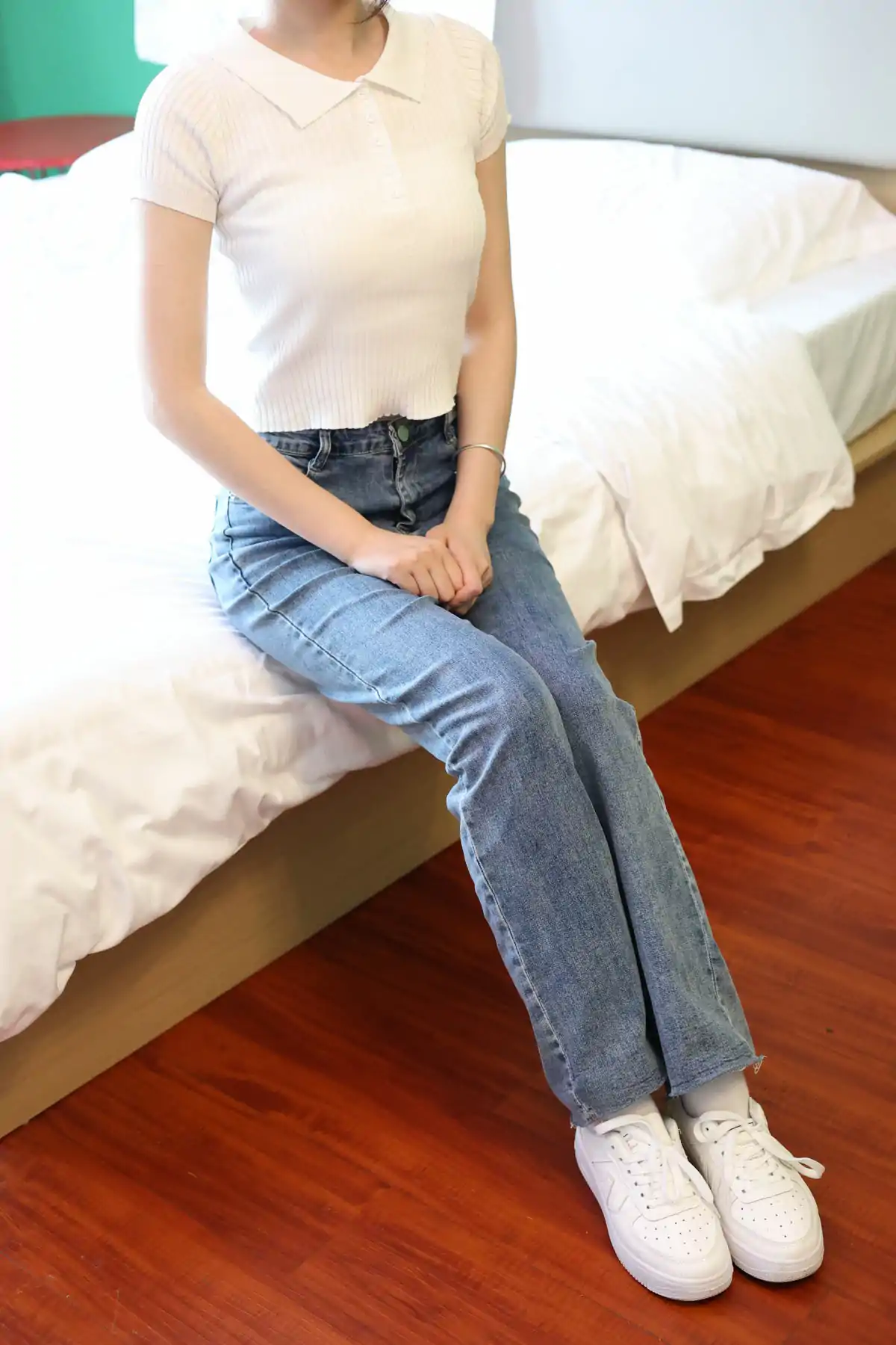 三禾摄影 No.018 牛仔裤 百褶裙 肉丝