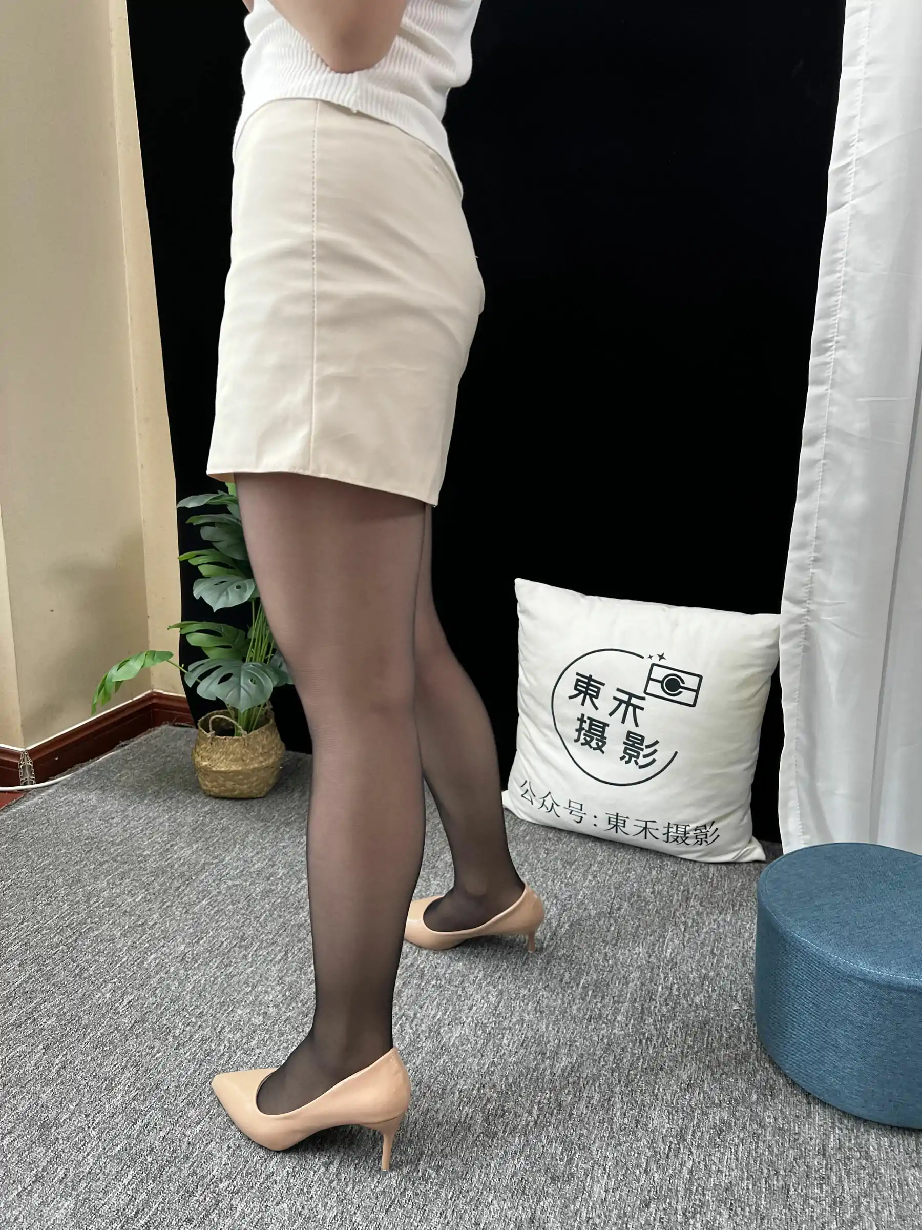 三禾摄影 No.014 皮裙 高跟