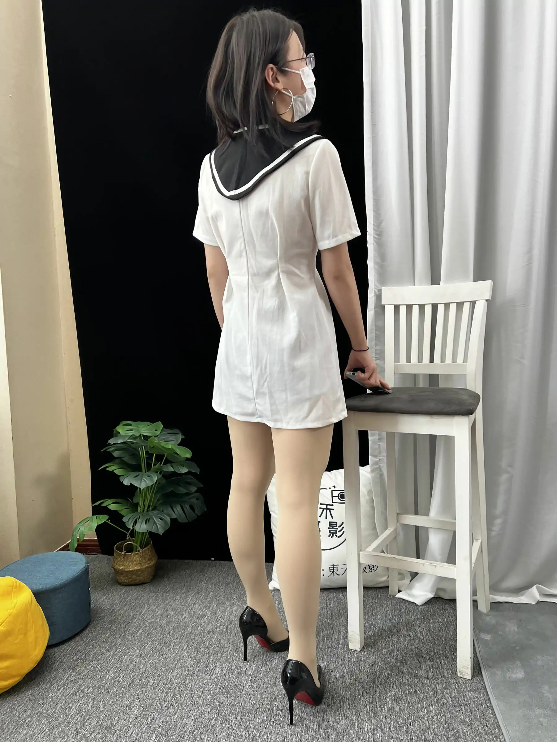 三禾摄影 No.013 海军白裙 高跟