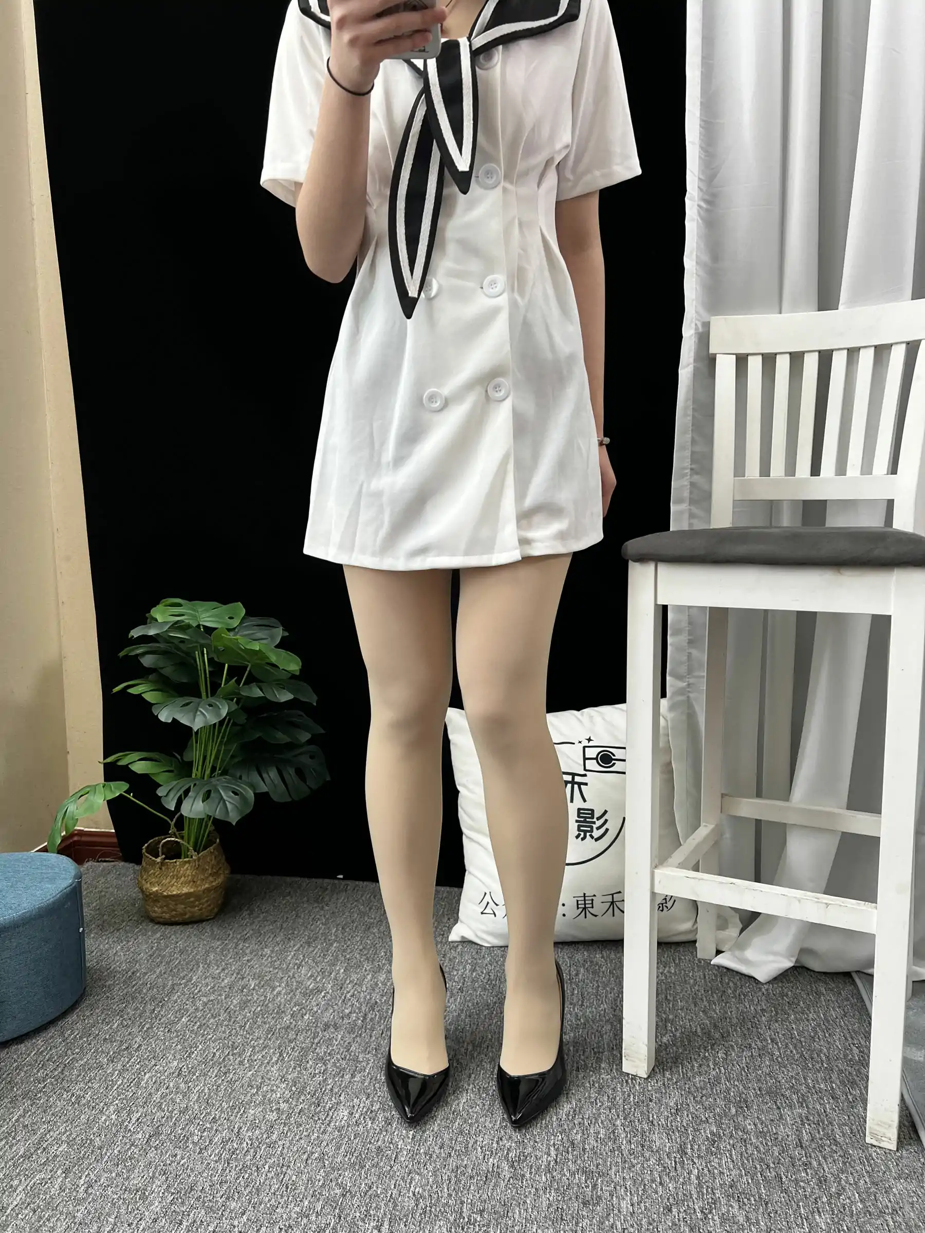 三禾摄影 No.013 海军白裙 高跟