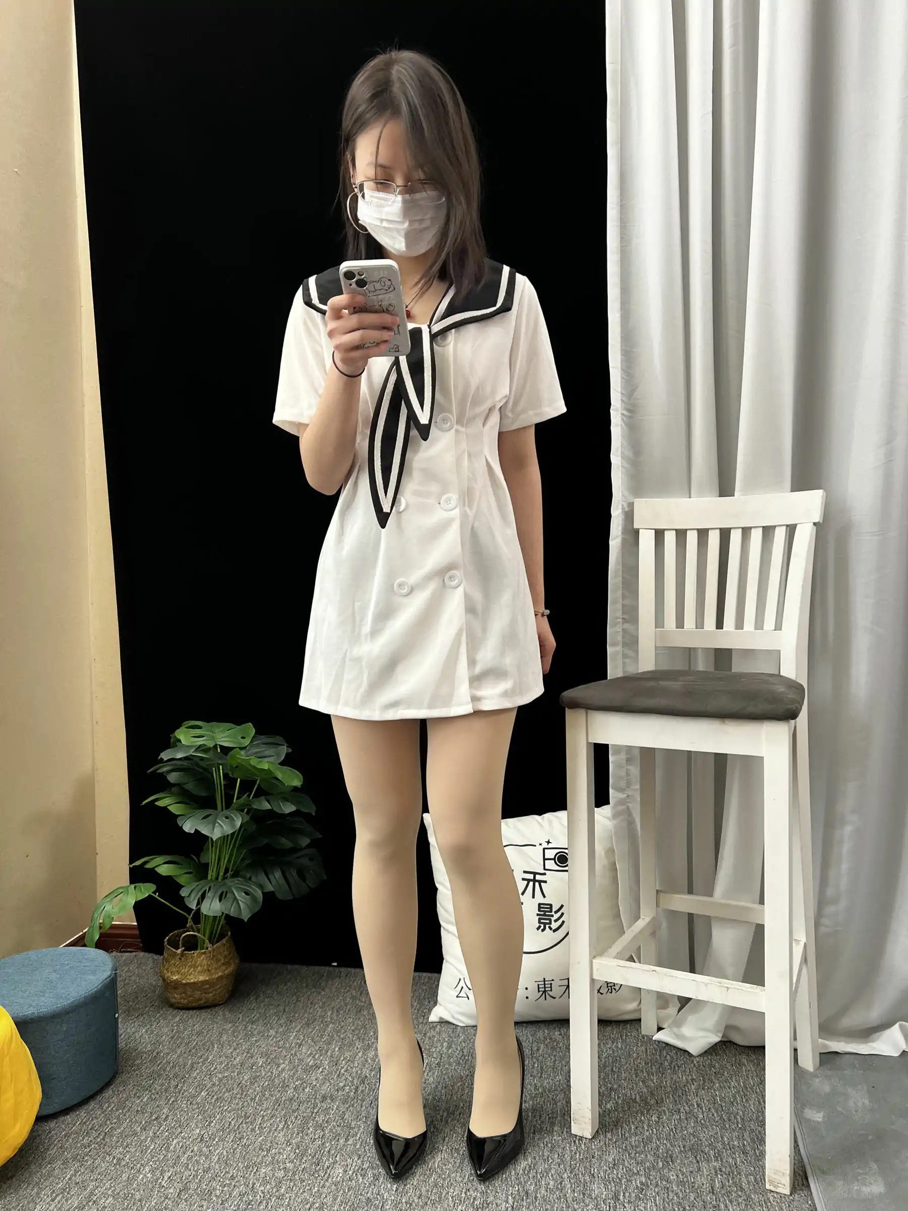 三禾摄影 No.013 海军白裙 高跟