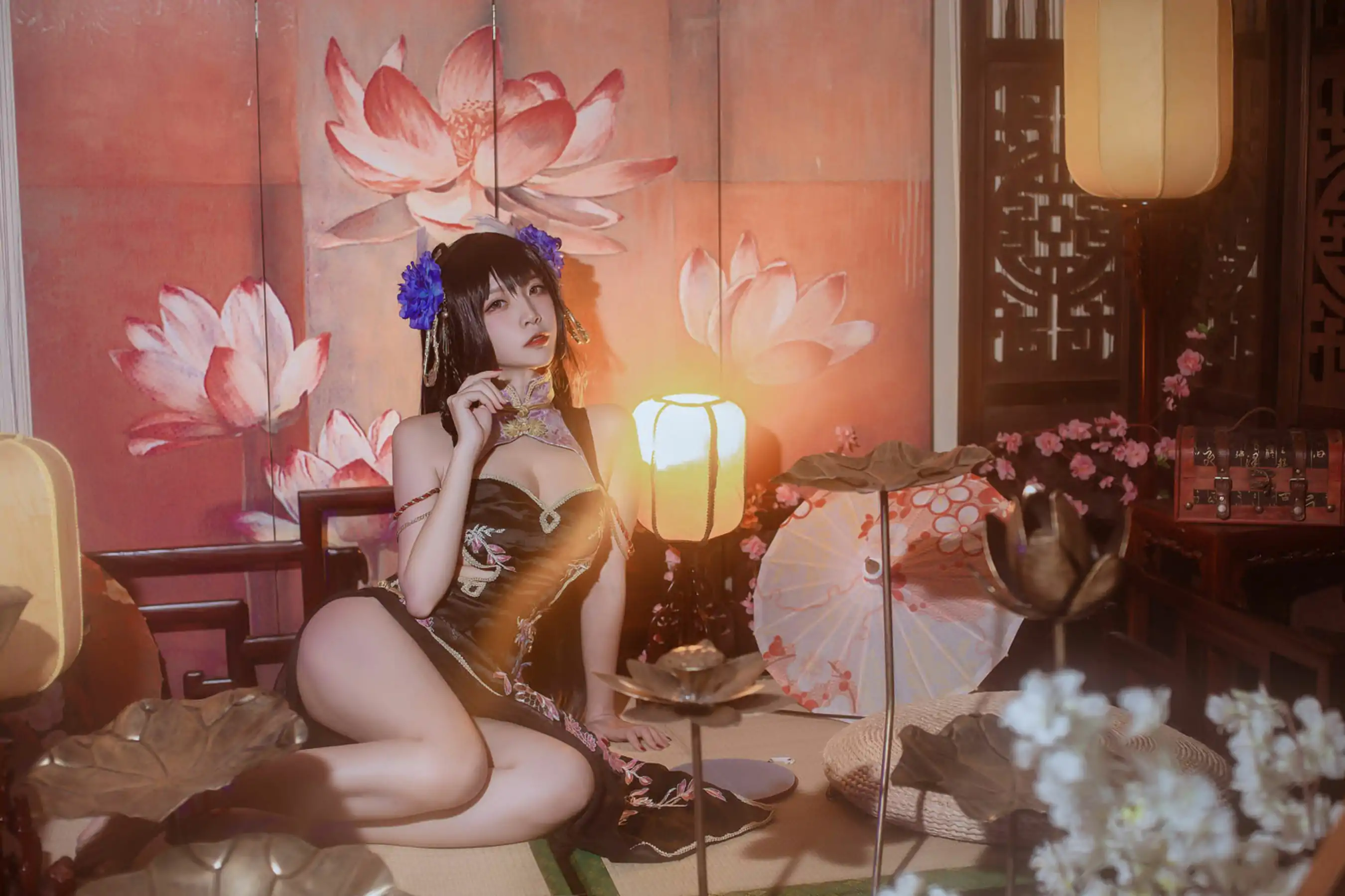 人气Coser 二佐Nisa - 碧蓝航线 比叡鲟旗袍