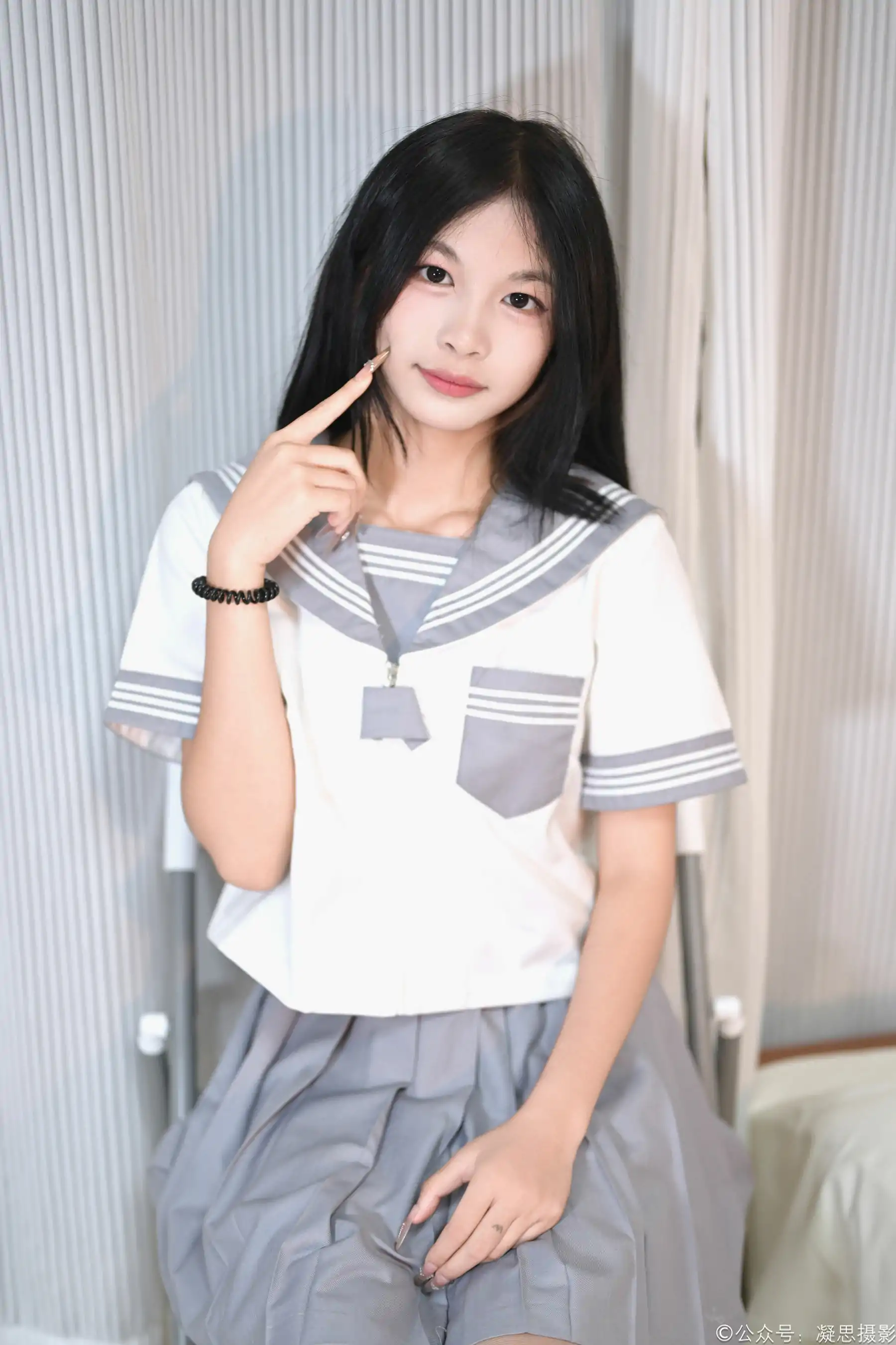 凝思摄影 No.038 沅沅 - jk制服、连裤白丝、小皮鞋
