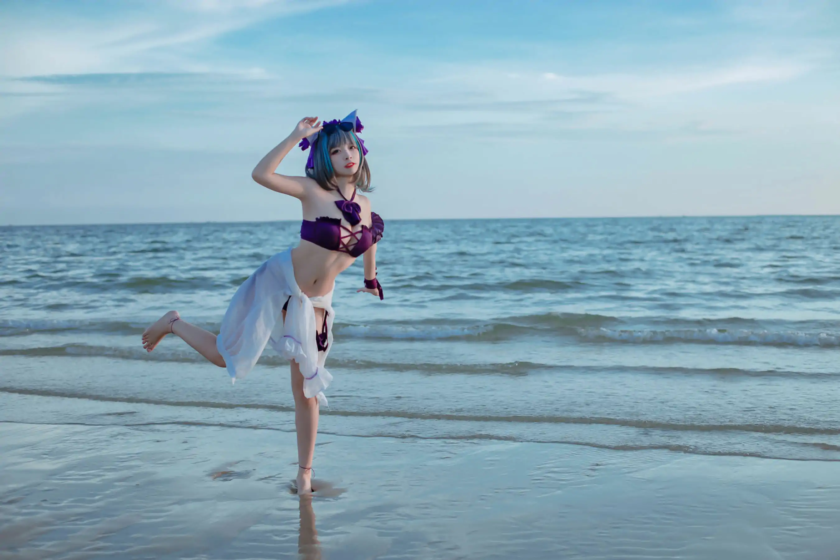 人气Coser 二佐Nisa - 碧蓝航线 柴郡泳装