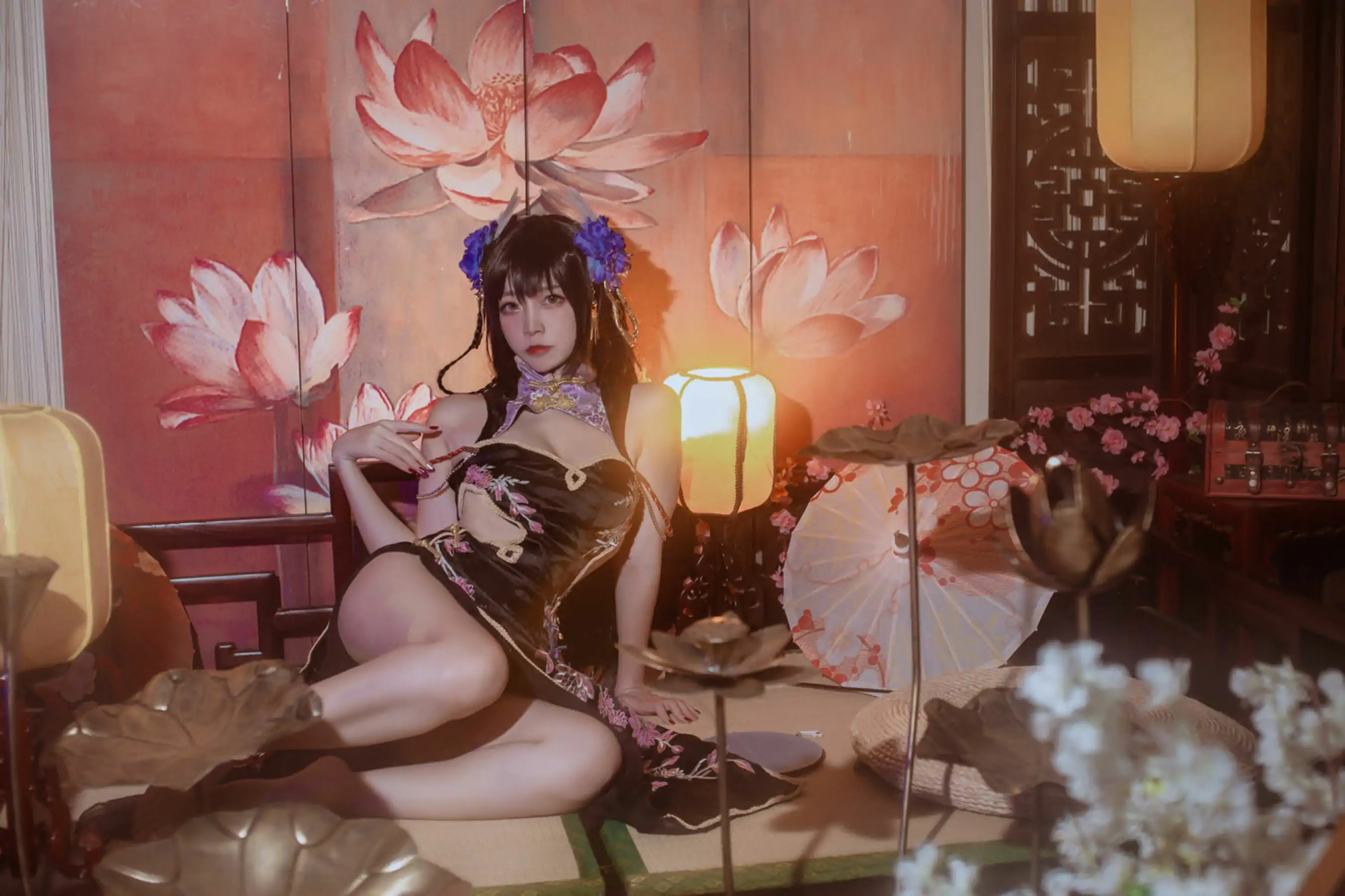 人气Coser 二佐Nisa - 碧蓝航线 比叡鲟旗袍