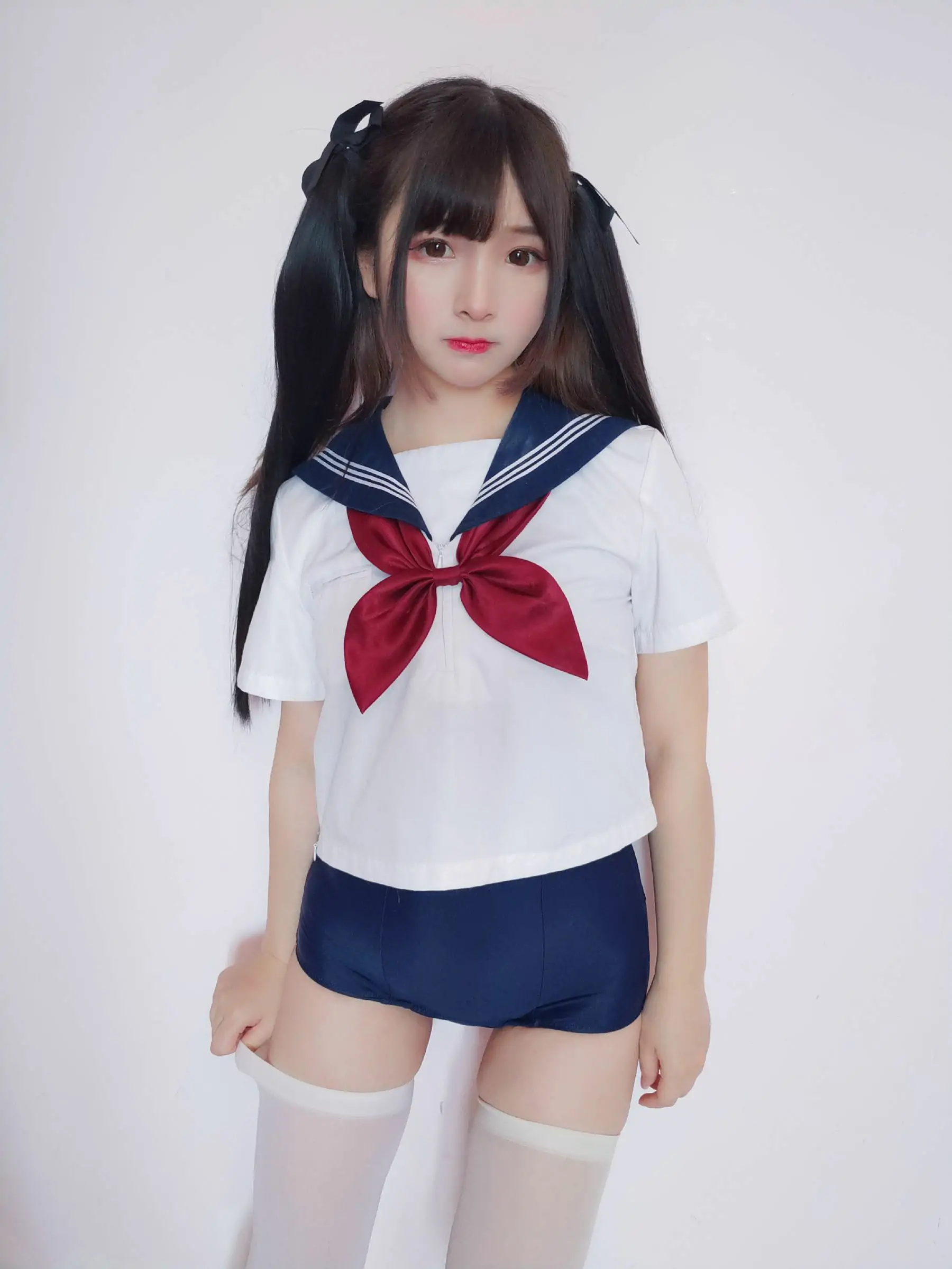 二次元美女古川kagura 水手服死库水