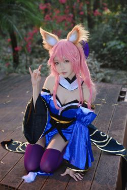 [COS福利] 长腿Coser青青子Js – 镇魔曲夜樱 玉藻前(13P)-图云谷