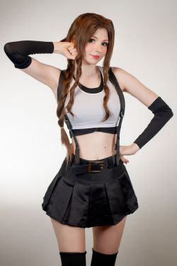 [网红COSER写真] Peach milky – Aerith Tifa Swap(66P)-图云谷