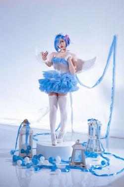 [福利COS] 人气Coser二佐Nisa – 蕾姆天使(15P)-图云谷