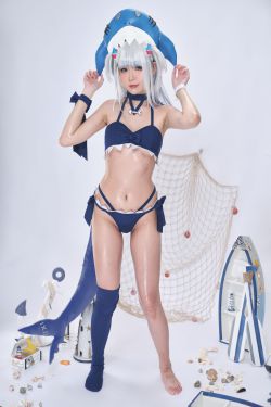 ZinieQ - Hololive Gawr Gura Swimsuit(20P)-少女,性感,COSER